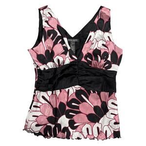 Bisou Bisou Vintage Camisole Fairy Mermaidcore Satin Lace Beaded Top Y2K-Size 14